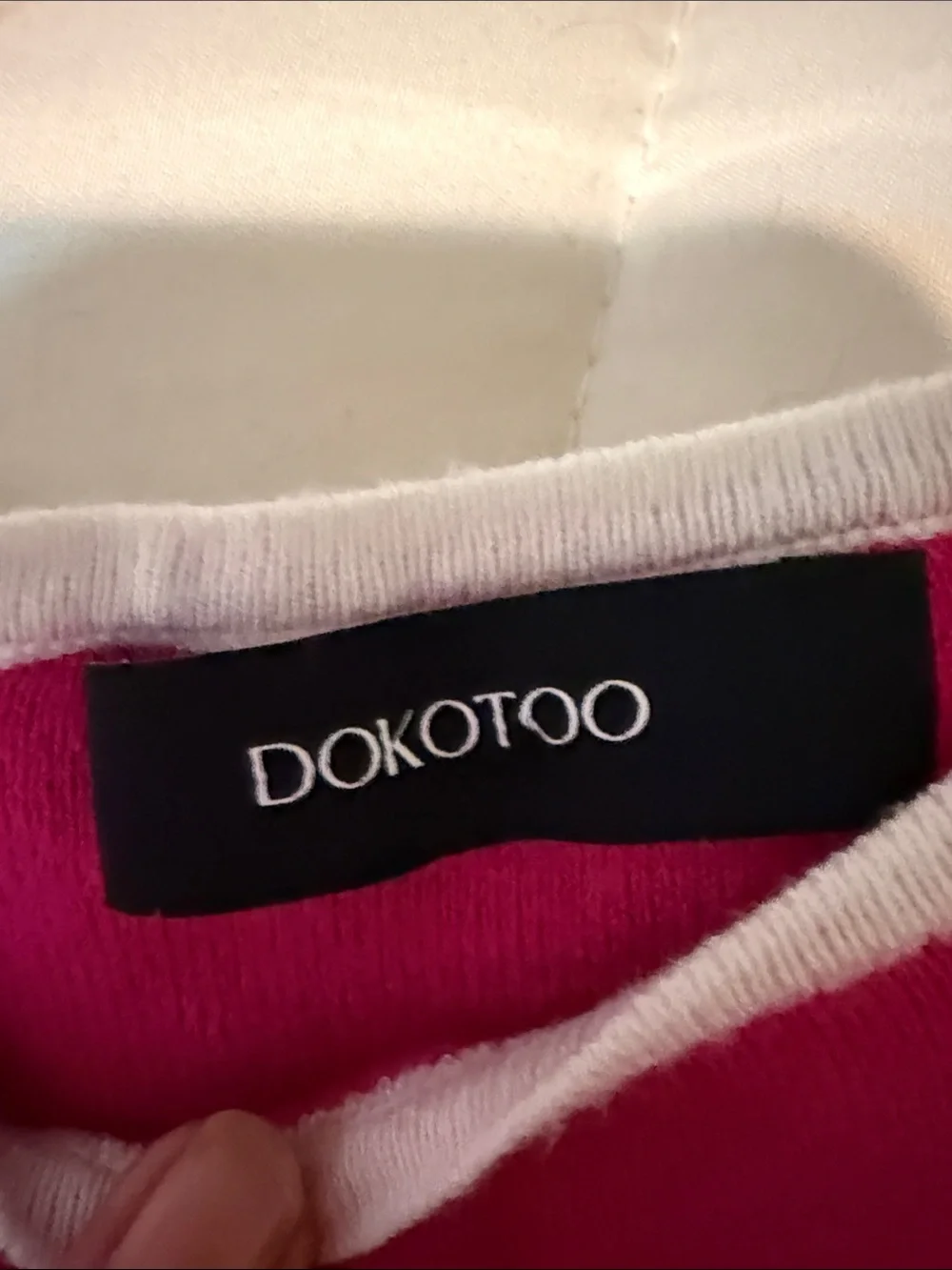 Bright Pink Tank Top with White Trim